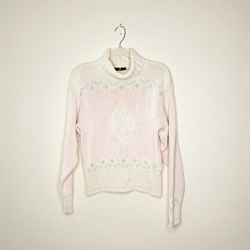 Vintage Liz Claiborne Cottagecore Turtleneck Sweater Size Small